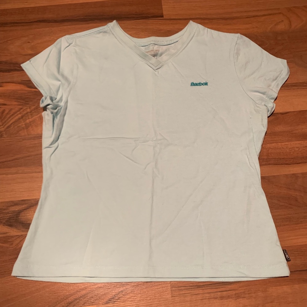 Light Blue V Neck Athletic Shirt